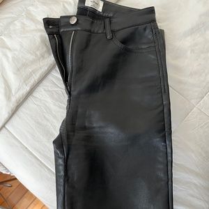 Aritzia Melina black leather pants